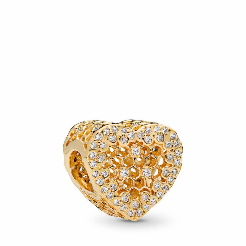 Pandora Shine™ Honeycomb Lace Charm NZ, 18ct Gold Plated (958243-HSL)